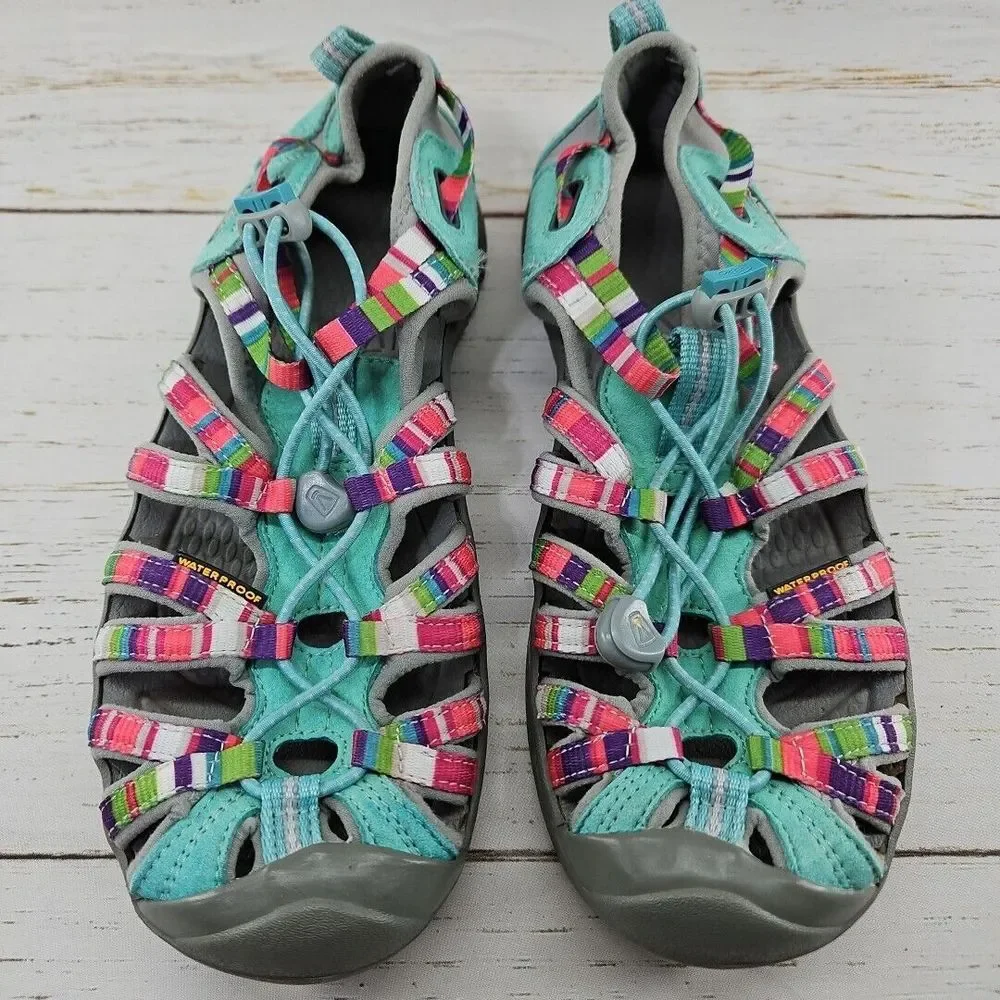 Keen Youth Girls‎ 5 Whisper Sport Sandals Raya Fusion Teal Pink Shoes 1014257